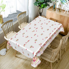 Lofaris Pink Spring Floral Girl Woman Birthday Party Tablecloth