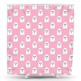Lofaris Pink Step And Repeat Ghosts Halloween Shower Curtain