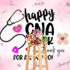 Lofaris Pink Stethoscope Happy Cna Week Thank You Backdrop