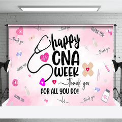 Lofaris Pink Stethoscope Happy Cna Week Thank You Backdrop
