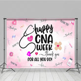Lofaris Pink Stethoscope Happy Cna Week Thank You Backdrop