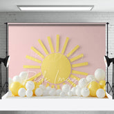 Lofaris Pink Sun Balloons Summer Cake Smash Photo Backdrop