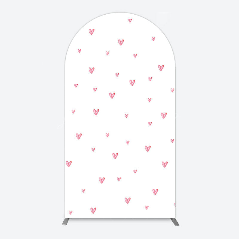 Lofaris Pink Sweet Heart Girls Birthday Arch Backdrop