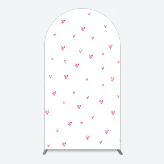 Lofaris Pink Sweet Heart Girls Birthday Arch Backdrop