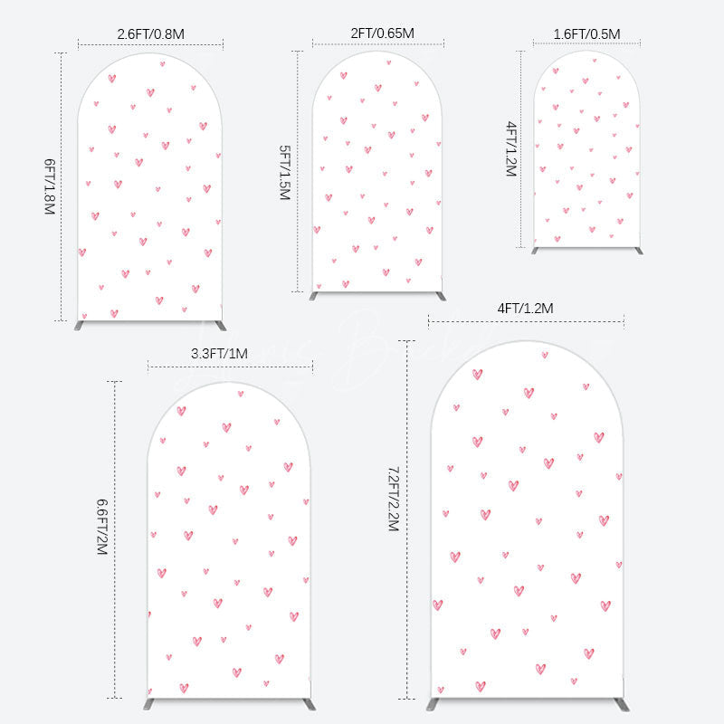 Lofaris Pink Sweet Heart Girls Birthday Arch Backdrop