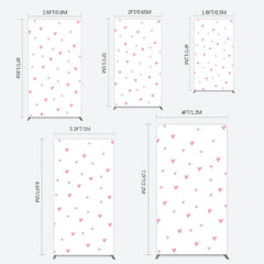 Lofaris Pink Sweet Heart Girls Birthday Rectangle Backdrop