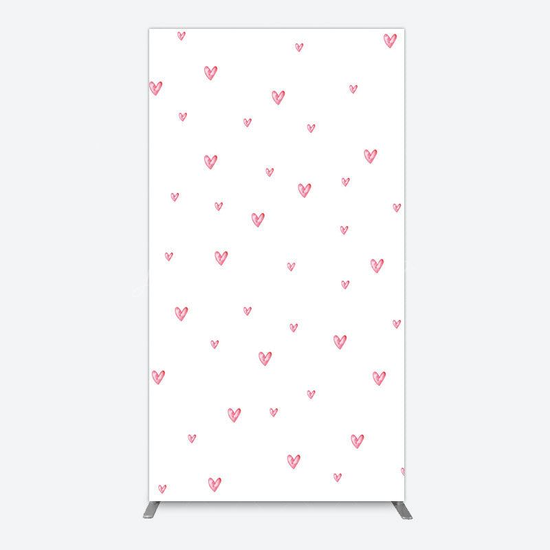 Lofaris Pink Sweet Heart Girls Birthday Rectangle Backdrop