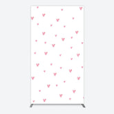 Lofaris Pink Sweet Heart Girls Birthday Rectangle Backdrop
