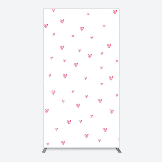 Lofaris Pink Sweet Heart Girls Birthday Rectangle Backdrop