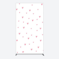 Lofaris Pink Sweet Heart Girls Birthday Rectangle Backdrop