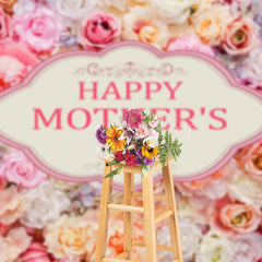 Lofaris Pink Toned Happy Mothers Day Photography Backdrop
