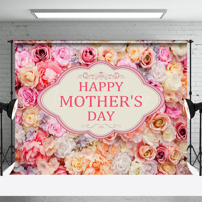 Lofaris Pink Toned Happy Mothers Day Photography Backdrop
