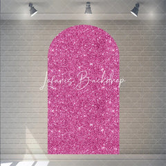 Lofaris Pink Twinkle Little Star Arch Backdrop for Girl Baby Shower Birthday Party Decorations Polyester Fabric Wall Decor
