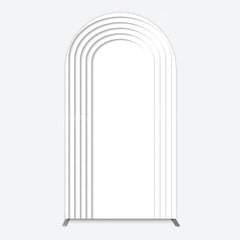 Lofaris Pink White Color Rainbow Birthday Party Arch Backdrop