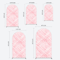 Lofaris Pink White Watercolor Birthday Arch Backdrop For Girl