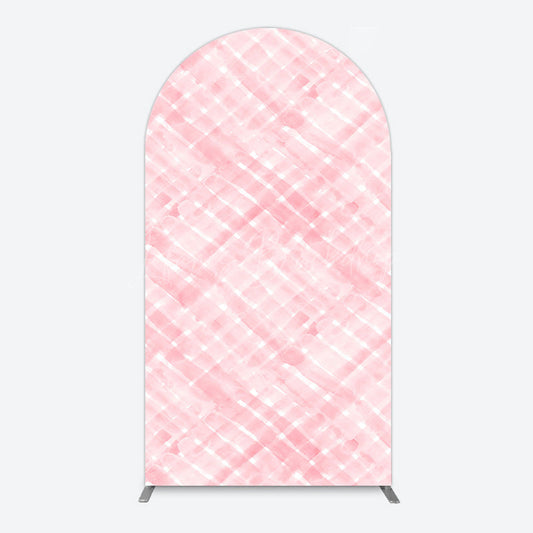 Lofaris Pink White Watercolor Birthday Arch Backdrop For Girl