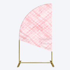 Lofaris Pink White Watercolor Birthday Half Moon Arch Backdrop For Girl