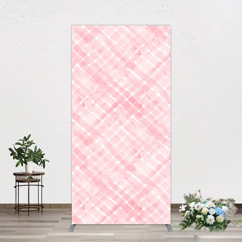 Lofaris Pink White Watercolor Birthday Rectangle Backdrop For Girl