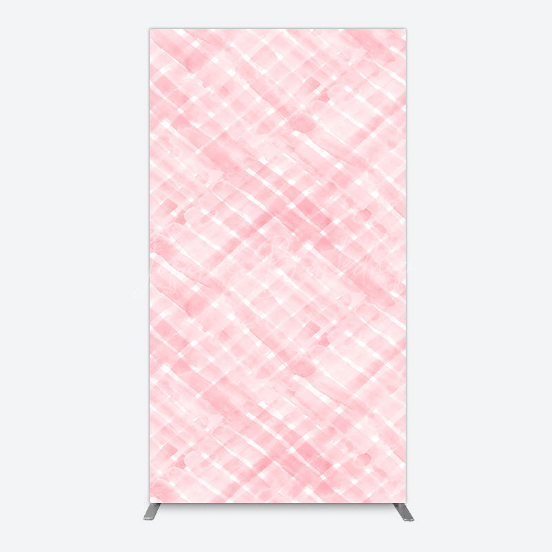Lofaris Pink White Watercolor Birthday Rectangle Backdrop For Girl