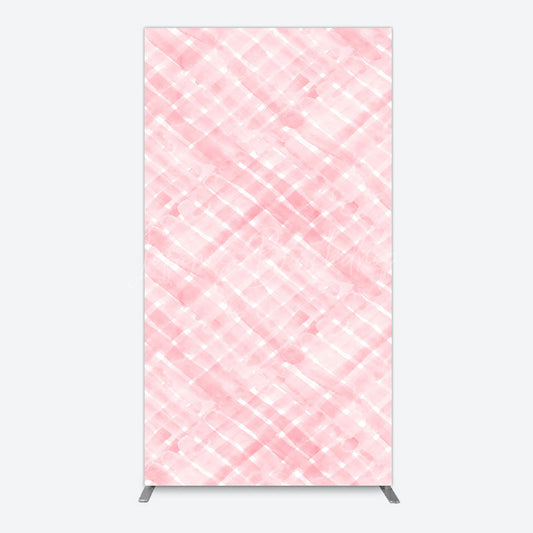 Lofaris Pink White Watercolor Birthday Rectangle Backdrop For Girl