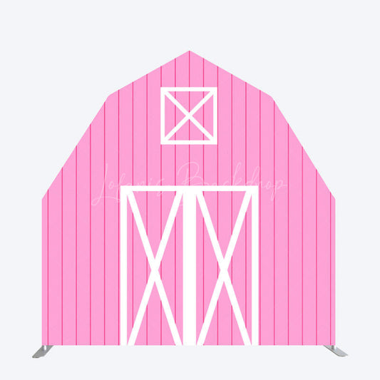Lofaris Pink White Wooden Barn Door Arch Backdrop For Party