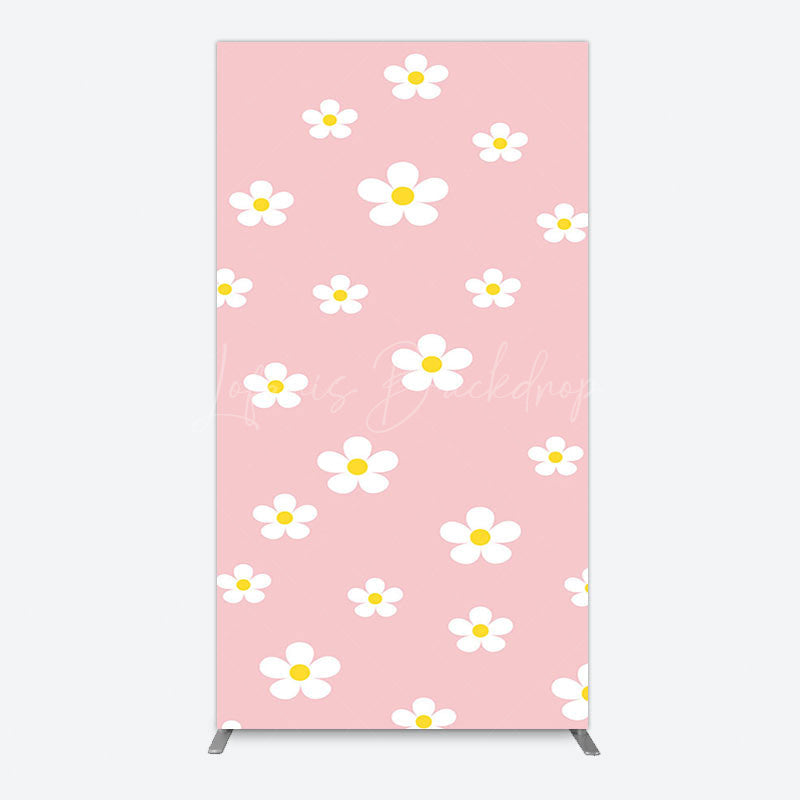 Lofaris Pink White Yellow Daisy Floral Birthday Arch Backdrop