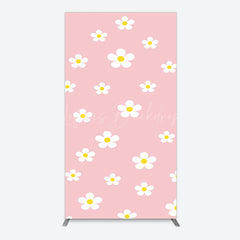 Lofaris Pink White Yellow Daisy Floral Birthday Arch Backdrop