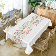 Lofaris Pink Wildflowers Spring Vibe Rectangle Tablecloth