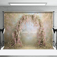 Lofaris Pink Wisteria Floral Arch Backdrop Spring Garden Photo Prop Enchanted Wedding Bridal Shower Decor