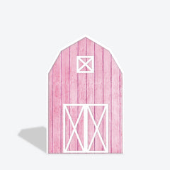 Lofaris Pink Wooden Farm House Barn Door Arch Party Backdrop