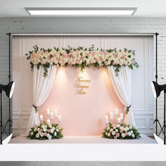 Lofaris Pinky Focal Floral Arch Candles Wedding Backdrop