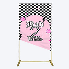 Lofaris Plaid Bad 2 The Bone Pink Birthday Rectangle Backdrop