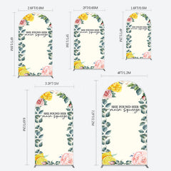 Lofaris Plant Floral Main Squeeze Lemon Wedding Arch Backdrop