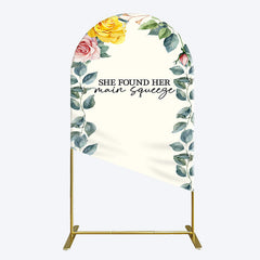 Lofaris Plant Floral Main Squeeze Lemon Wedding Arch Backdrop