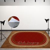 Lofaris Plant Oval Rug With Tassels Fabric Floor Backdrop