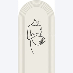 Lofaris Pregnancy Silhouette Boho Backdrop Elegant Expected Parents Baby Shower Arch Gender Neutral Maternity Photo Booth Decor