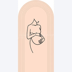 Lofaris Pregnancy Silhouette Boho Backdrop Elegant Expected Parents Baby Shower Arch Gender Neutral Maternity Photo Booth Decor