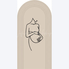 Lofaris Pregnancy Silhouette Boho Backdrop Elegant Expected Parents Baby Shower Arch Gender Neutral Maternity Photo Booth Decor