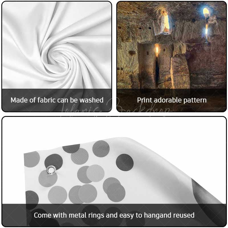 Lofaris Primitive Stone House Architecture Garage Door Banner