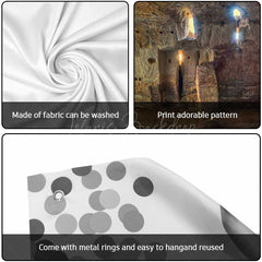 Lofaris Primitive Stone House Architecture Garage Door Banner