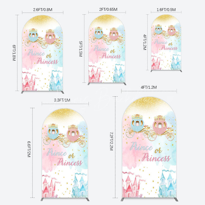 Lofaris Prince Or Princess Castle Baby Shower Arch Backdrop