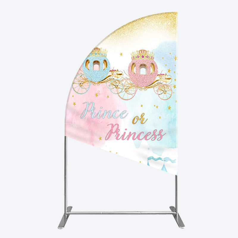Lofaris Prince Or Princess Castle Baby Shower Half Moon Arch Backdrop
