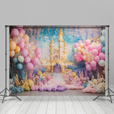 Lofaris Princess Castle Balloons Birthday Photography Backdrop