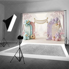 Lofaris Princess Castle Carriage Photography Backdrop Fairy Tale Glass Slipper Party Banner