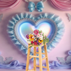Lofaris Princess Colorful Laser Hearts Cake Smash Backdrop