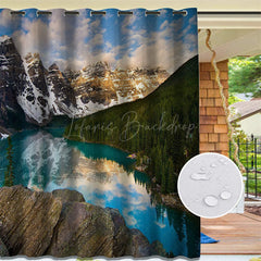 Lofaris Printed Natural Scenery Waterproof Outdoor Curtains For Porch