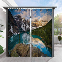 Lofaris Printed Natural Scenery Waterproof Outdoor Curtains For Porch