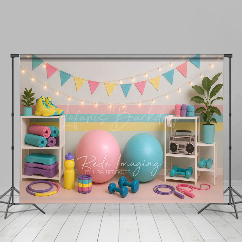 Lofaris Private Gym Setup Sweet Fresh Cake Smash Backdrop