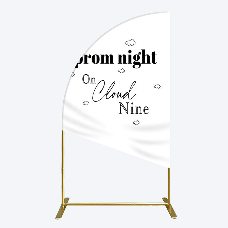 Lofaris Prom Night On Cloud Nine Birthday Party Half Moon Arch Backdrop