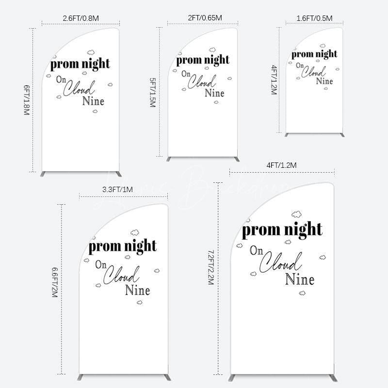 Lofaris Prom Night On Cloud Nine Birthday Party Half Moon Arch Backdrop